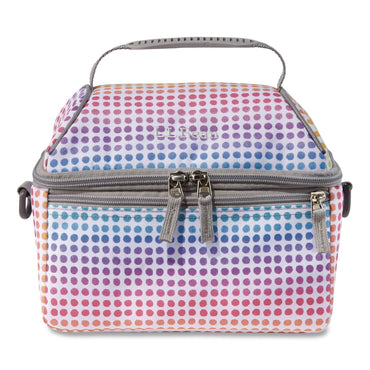 L.L.Bean® Flip-Top Insulated Lunch Box, 9 x 5 x 7, Rainbow Dots (LLB50287250795)