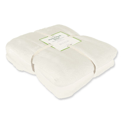 L.L.Bean® Wicked Plush Throw, 50 x 60, Antique White (LLB302781455)