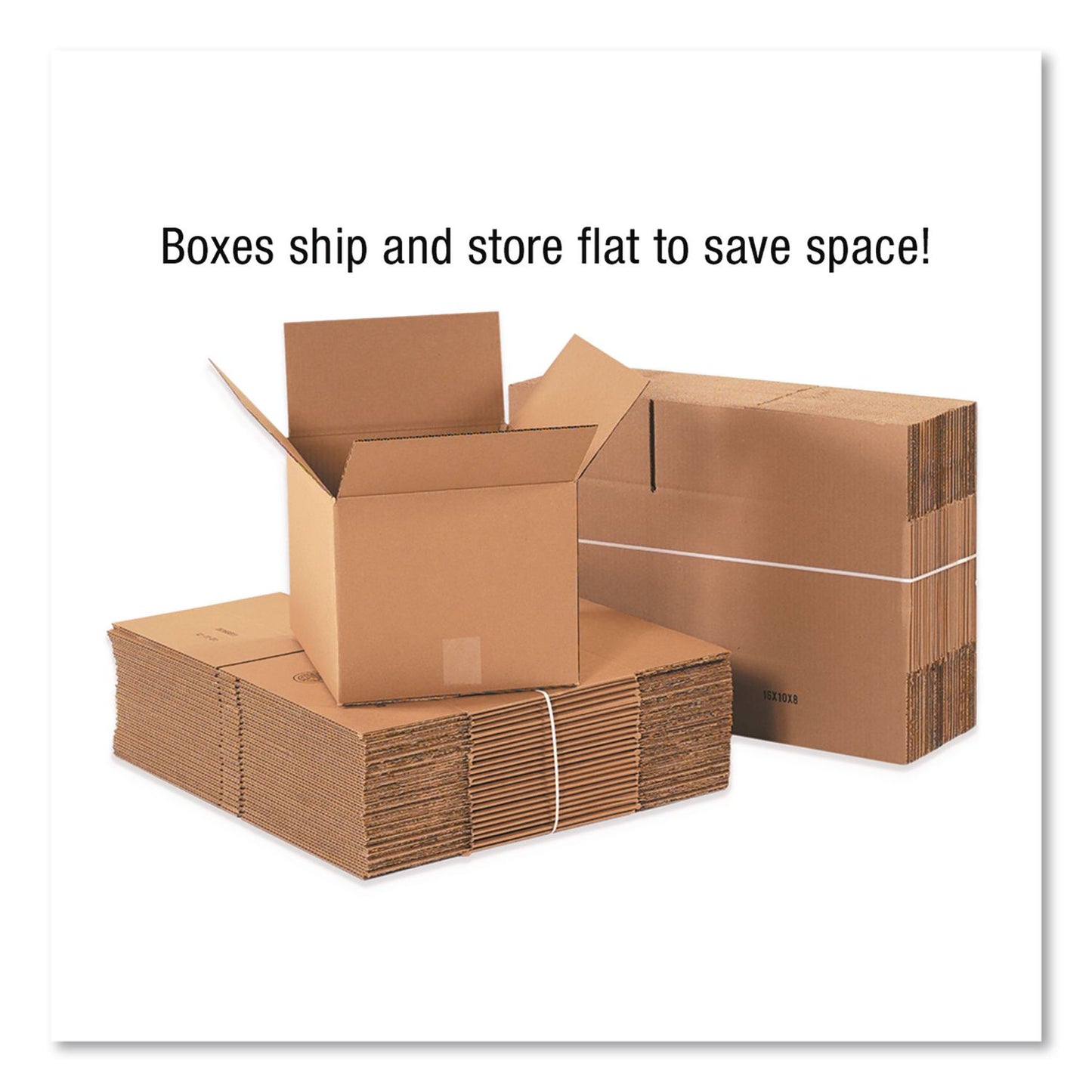 National Brand Shipping Boxes, Regular Slotted Container (RSC), 12" x 16" x 12", Kraft, 25/Bundle (WLB161212)