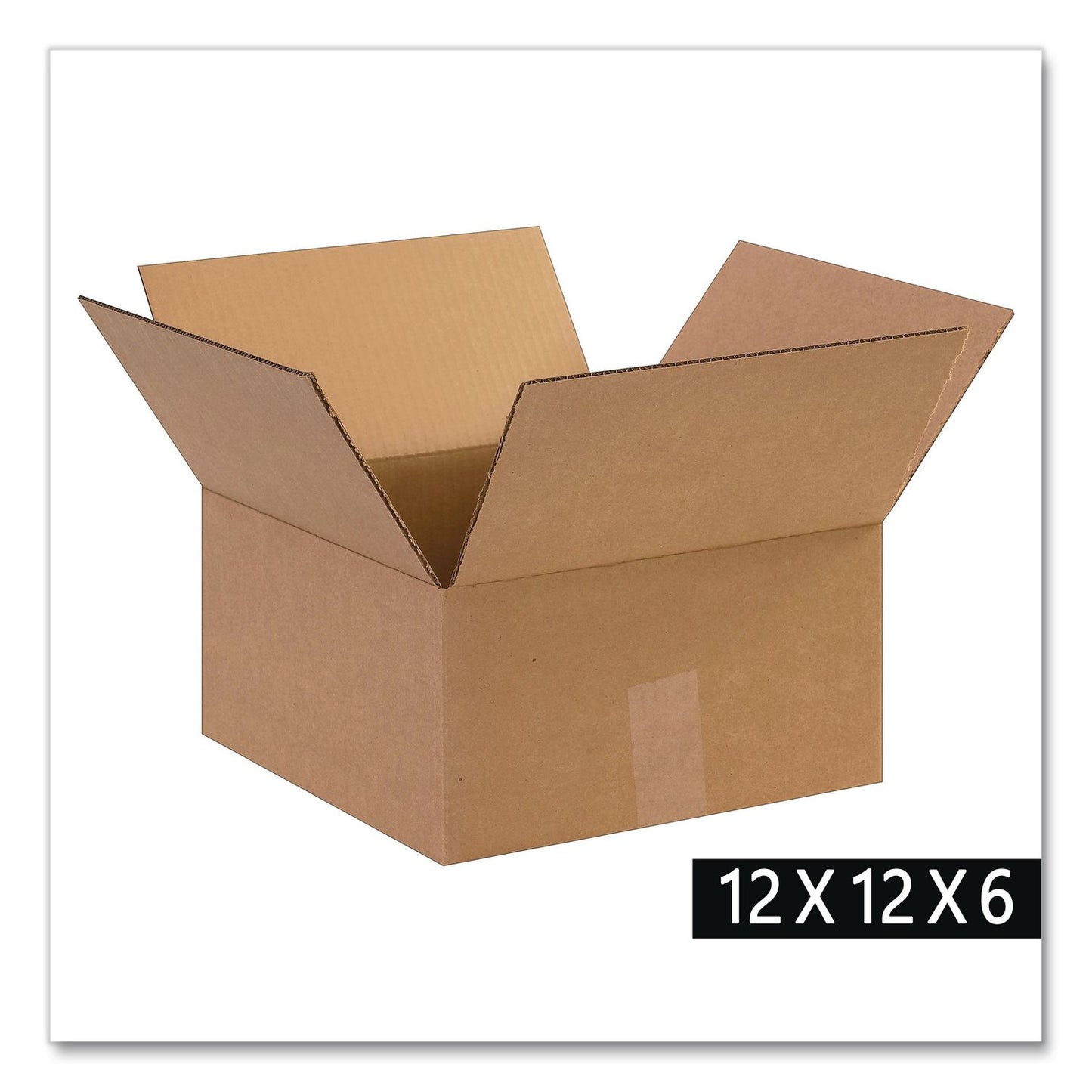 National Brand Shipping Boxes, Regular Slotted Container (RSC), 12" x 12" x 6", Kraft, 25/Bundle (WLB121206)