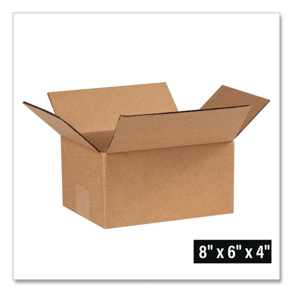 National Brand Shipping Boxes, Regular Slotted Container (RSC), 6" x 8" x 4", Kraft, 25/Bundle (WLB80604)