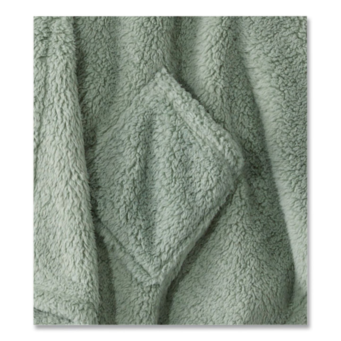 L.L.Bean® Cozy Sherpa Wearable Throw, 58 x 60, Silver Sage (LLB51484649461)