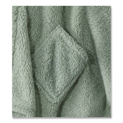 L.L.Bean® Cozy Sherpa Wearable Throw, 58 x 60, Silver Sage (LLB51484649461)