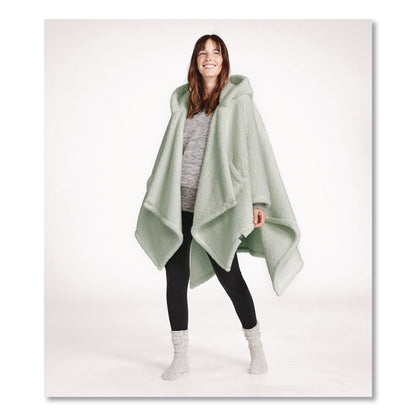 L.L.Bean® Cozy Sherpa Wearable Throw, 58 x 60, Silver Sage (LLB51484649461)