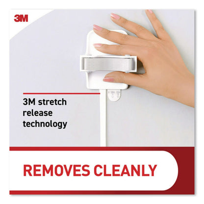 Command™ Closet Organization Essentials Variety Kit, Broom Gripper and (2) Utility Hooks, Plastic, White, Supports 4 lb, 3/Pack (MMM17235ES)