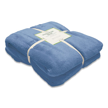 L.L.Bean® Wicked Plush Throw, 50 x 60, Bayside Bue Heather (LLB3027815845)