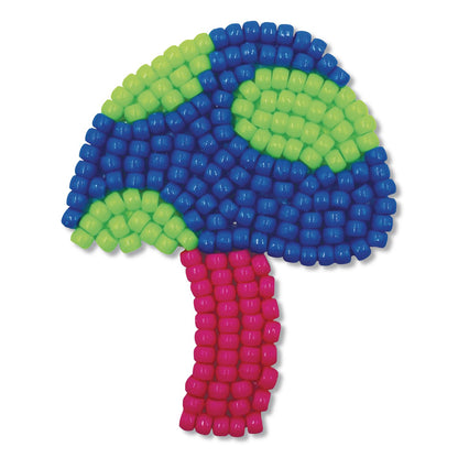 Creativity Street® Pony Beads, Plastic, 0.24" x 0.35", Assorted Neon Colors, 1,000/Pack (PAC2323379)