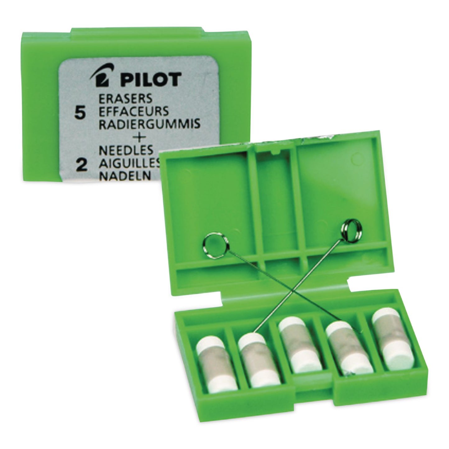 Pilot® Dr. Grip Mechanical Pencil Eraser Refill for Pencil Marks, White, 5/Pack (PIL70001)