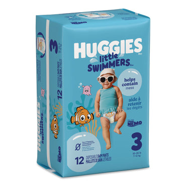 Huggies® Little Swimmers, Size 3, 16 lbs to 26 lbs, 12/Pack, 8 Packs/Carton (KCM18339)