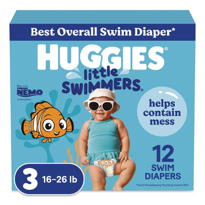 Huggies® Little Swimmers, Size 3, 16 lbs to 26 lbs, 12/Pack, 8 Packs/Carton (KCM18339)