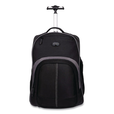 Targus® Compact Rolling Backpack, Fits PC Laptops Up to 16" and MacBook Pros Up to 17", 13.8" x 9" x 19", Black (TRGTSB750US)