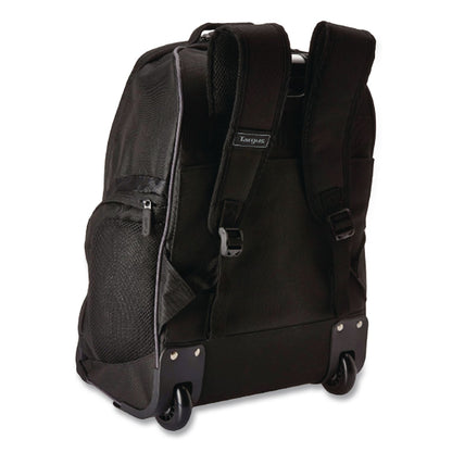 Targus® Compact Rolling Backpack, Fits PC Laptops Up to 16" and MacBook Pros Up to 17", 13.8" x 9" x 19", Black (TRGTSB750US)