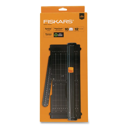 Fiskars® SureCut Craft Trimmer, 10 Sheets, 12" Cut Length, 6.69 x 16.93 (FSK01005454)
