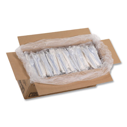 Dixie® Individually Wrapped Mediumweight Polystyrene Cutlery, Fork/Knife/Teaspoon/Napkin, Plastic, White, 250/Carton (DXECM26NC7)