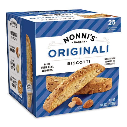 Nonni's® Biscotti, Classic Almond, 0.69 oz Individually Wrapped, 25/Pack (NONNSD197721)