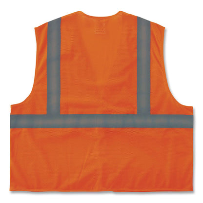 ergodyne® GloWear 8205HL Type R Class 2 Super Econo Mesh Vest, Polyester Mesh, 4X-Large to 5X-Large, Orange (EGO20969)