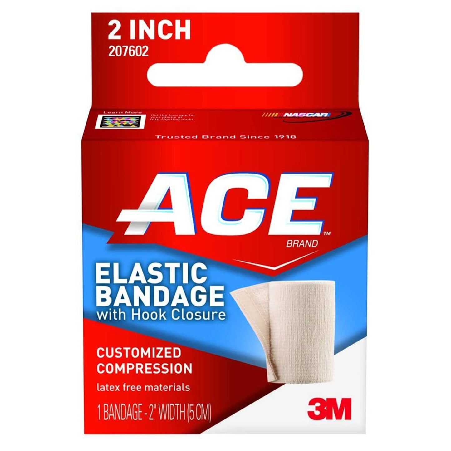 3M™ ACE™ Elastic Bandage 2 Inch X 4.2 Foot Single Hook and Loop Closure Tan NonSterile Standard Compression (500543_EA)