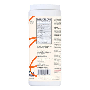 Foster & Thrive™ Fiber Supplement Orange Flavor Powder 19 oz. Psyllium Husk (1238903_EA)