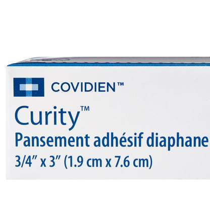 Curity™ Adhesive Strip 3/4 X 3 Inch Plastic Rectangle Sheer Sterile (735146_CS)