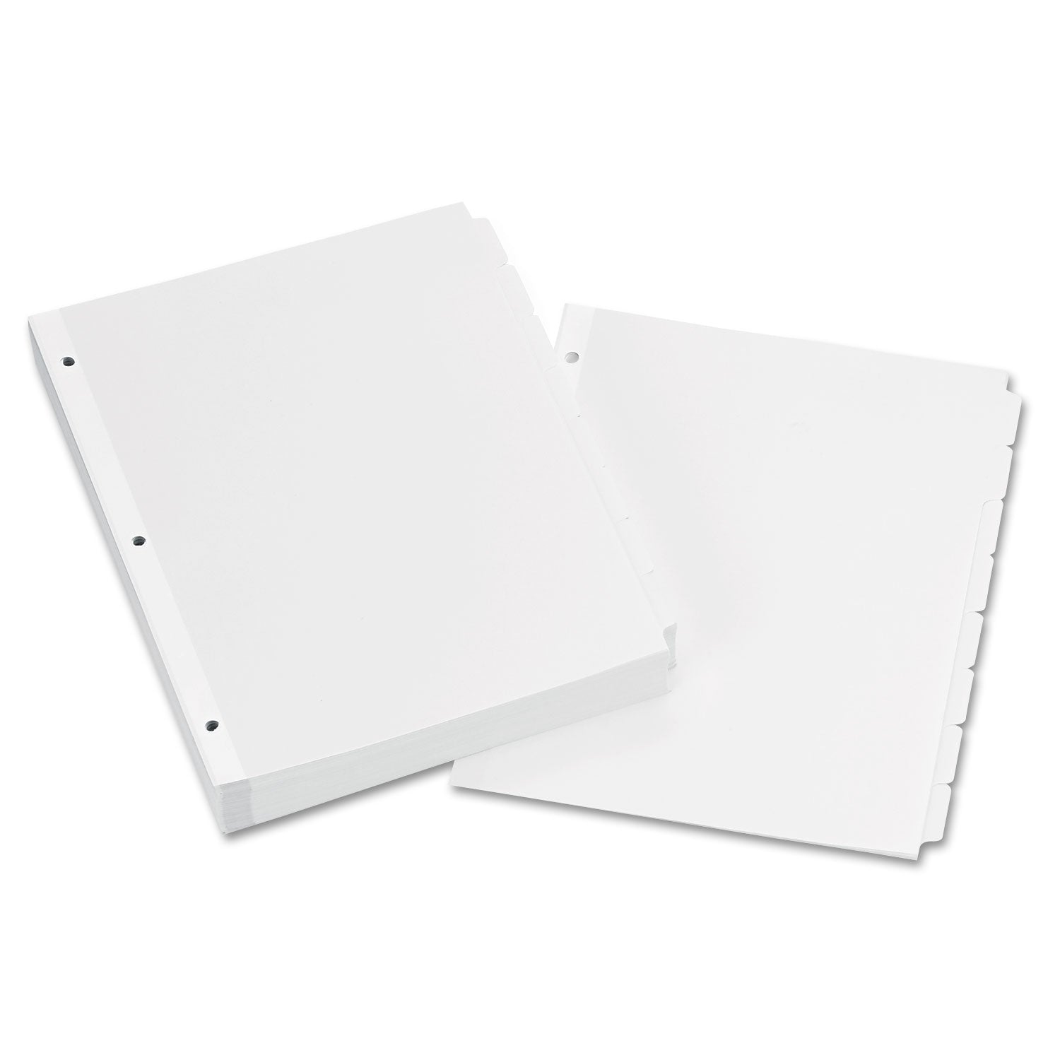 Avery® Write and Erase Plain-Tab Paper Dividers, 8-Tab, 11 x 8.5, Whit ...