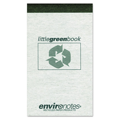 Roaring Spring® Environotes Little Green Notepad, Gray Cover, Wide/Legal Rule, (60) White 3 x 5 Sheets (ROA77355)