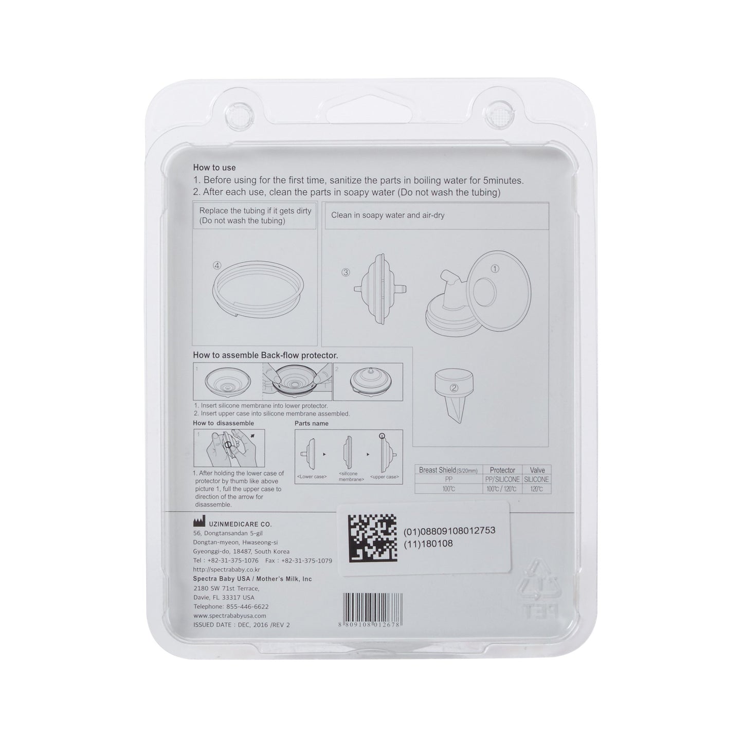 Spectra Breast Shield Replacement Set For S2, S1 or S9 Breast Pumps (1069967_EA)