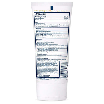 CeraVe® Hydrating Mineral Sunscreen SPF 30 Lotion 5 oz. Tube (1253459_EA)