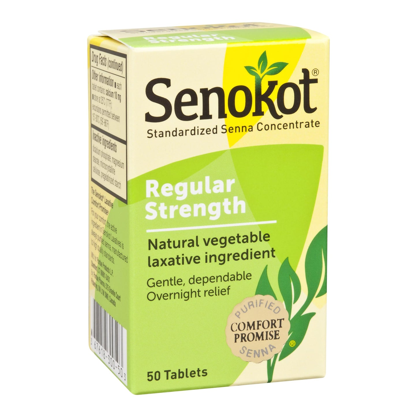 Senokot® Laxative Tablet 50 per Bottle 8.6 mg Strength Sennosides (830858_BT)