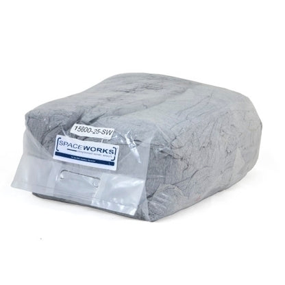 SpaceWorks® New T-Shirt Cloth, Unwashed, Spaceworks®, Light Gray, 25lb Box (HOS15600-25-SW)