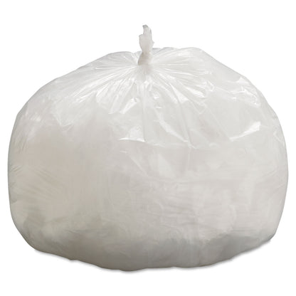Boardwalk® High-Density Can Liners, 33 gal, 9 mic, 33" x 39", Natural, Perforated Roll, 25 Bags/Roll, 20 Rolls/Carton (BWK333912)