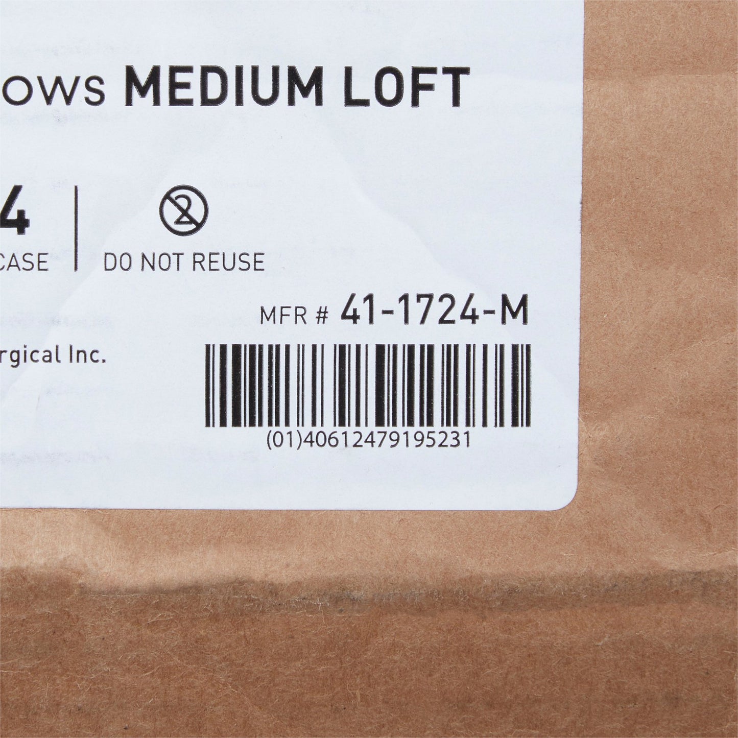 McKesson Bed Pillow 17 X 24 Inch White Single Patient Use (939595_CS)