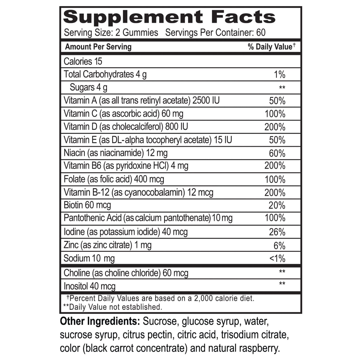 YumV's™ Multivitamin Supplement Gummy 60 per Bottle (1103326_BT)