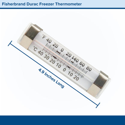 Fisherbrand™ Durac® Refrigerator / Freezer Thermometer Fahrenheit / Celsius -40° to +80°F (-40° to +25°C) Without External Probe Wall Mount Does Not Require Power (822793_EA)