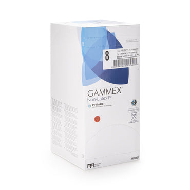 GAMMEX® Non-Latex PI Surgical Glove Size 8 Sterile Polyisoprene Standard Cuff Length Micro-Textured White Chemo Tested (765480_CS)