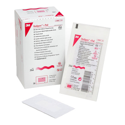 3M™ Medipore™ Composite Dressing 2-3/8 X 4 Inch Rectangle Sterile Nonwoven Backing (315359_BX)