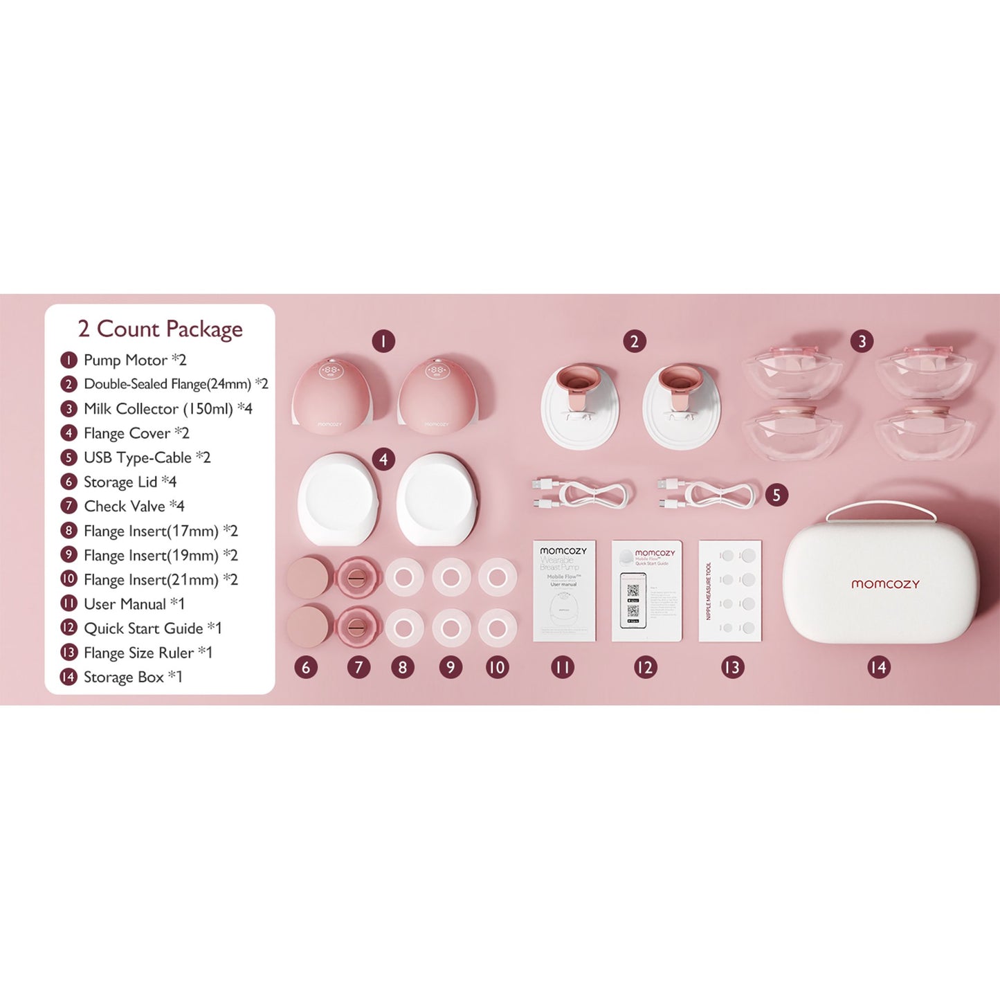 Momcozy Mobile Flow™ M9 Hands Free Double Electric Breast Pump Momcozy Mobile Flow™ M9 (1268121_EA)