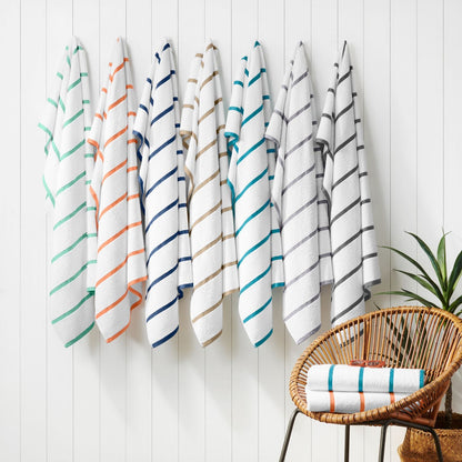 Hospeco® Las Rayas Beach Towel 30x60 Blue, 4/Pack (HOSBT-HS3060-15BL)