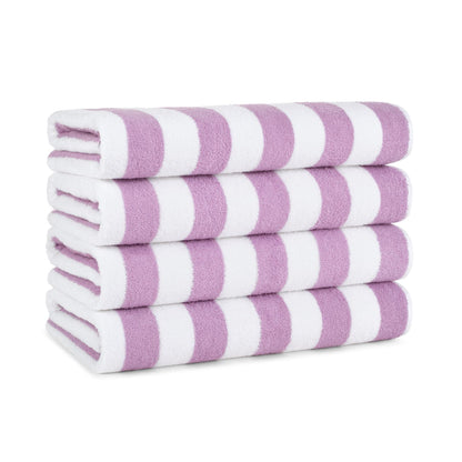 Arkwright Home California Cabana Beach Towel 30x70 Lavender (4/Pack) (PNP-CABANA-LV)