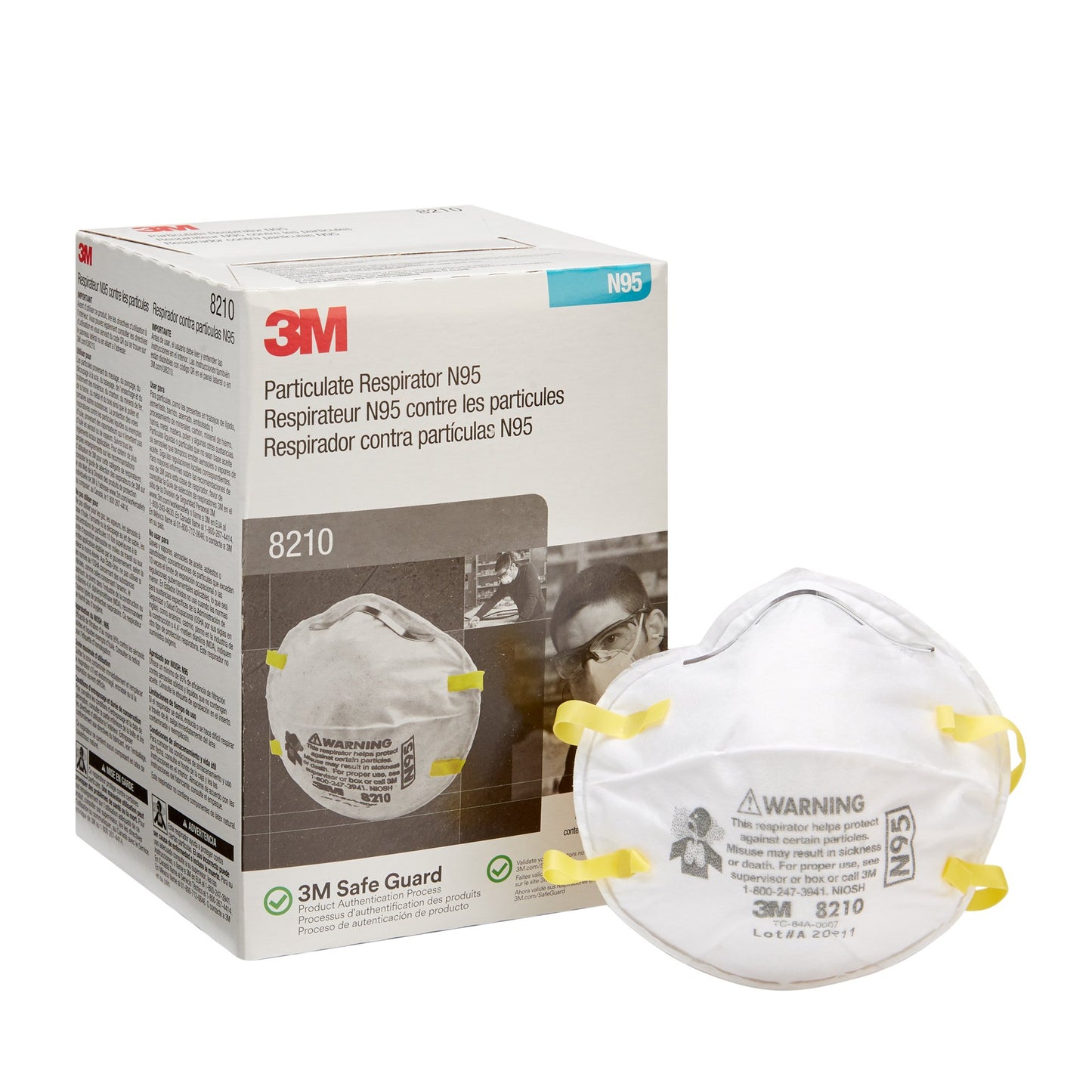 3M™ Particulate Respirator Mask Industrial N95 Not Rated Elastic Strap One Size Fits Most (794716_CS)