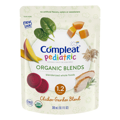 Compleat® Pediatric Organic Blends Pediatric Oral Supplement Chicken-Garden Flavor 10.1 oz. Pouch Liquid Organic Food Allergies (1092421_CS)