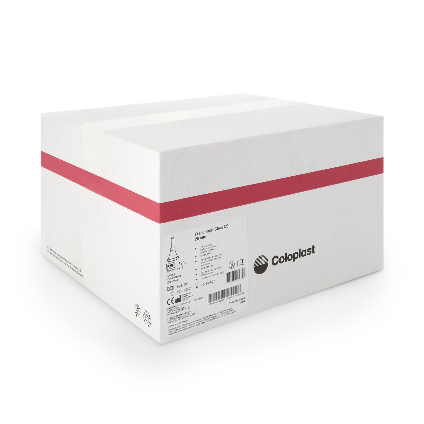 Freedom Clear® LS Male External Catheter Self-Adhesive Seal Silicone Medium (442023_BX)