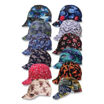 Lapco High Crown Welding Cap, Size 6-1/2, Assorted Prints, 4-Panel (160-C-6-12)