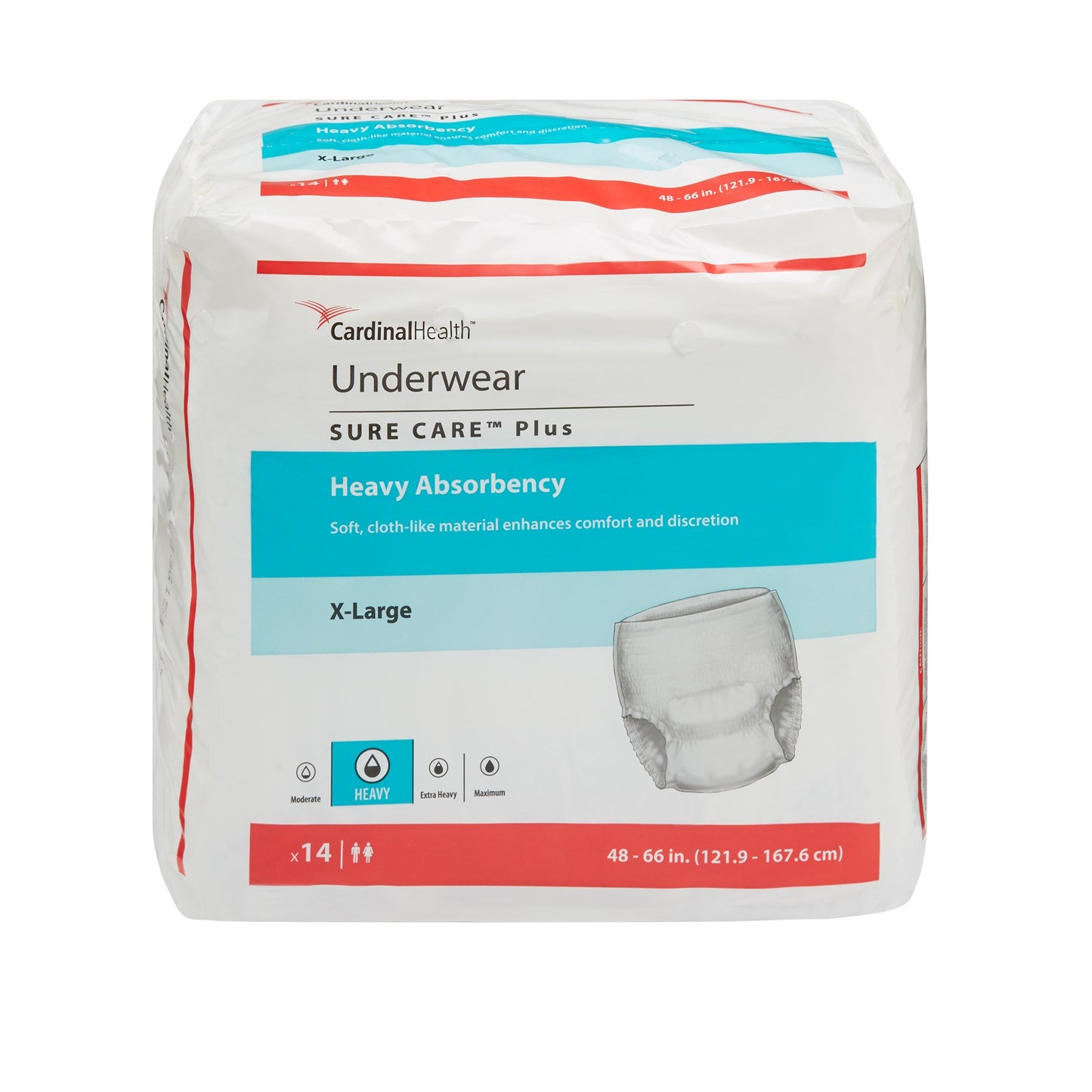 Sure Care™ Plus Unisex Adult Absorbent Underwear Pull On with Tear Away Seams X-Large Disposable Heavy Absorbency (439577_CS)
