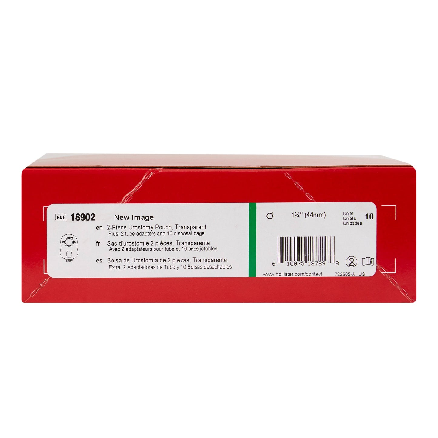 New Image™ Urostomy Pouch Two-Piece System 9 Inch Length 1-3/4 Inch Stoma Drainable (892670_BX)