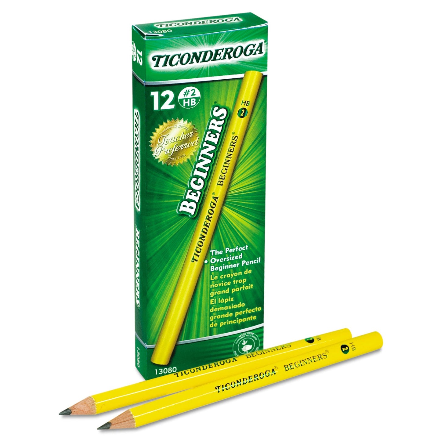 dixon-r-ticonderoga-beginners-woodcase-pencil-with-microban-hb-2-black-lead-yellow-barrel-dozen-dix130800002_4