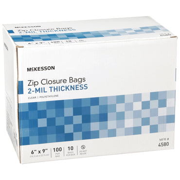 McKesson Reclosable Bag 6 X 9 Inch Polyethylene Clear Zipper Closure (911643_PK)