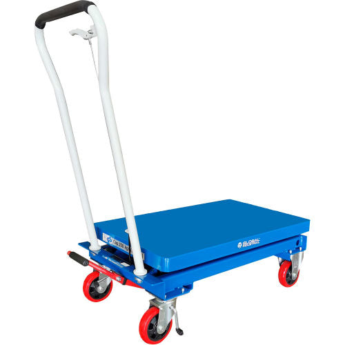 Global Industrial Mobile Scissor Lift Table 1650 Lb. Cap. - Single Scissor - 39 x 20 Platform (WB168076)