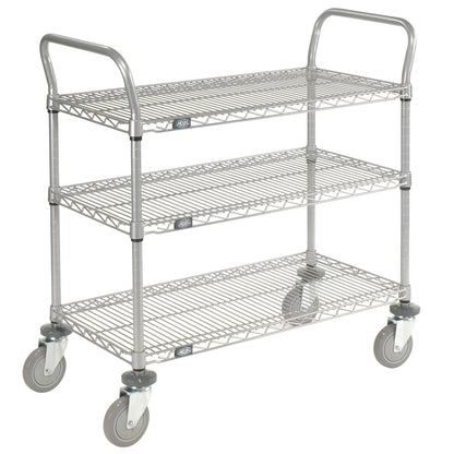 Nexel Utility Cart w/3 Shelves & Poly Casters, 1200 lb. Capacity, 36"L x 18"W x 39"H (WB168210)
