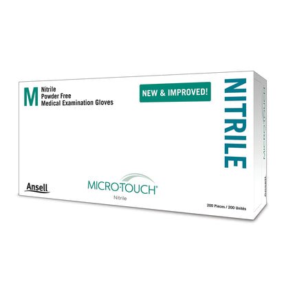 Micro-Touch® Nitrile Exam Glove Medium NonSterile Nitrile Standard Cuff Length Textured Fingertips Blue Chemo Tested (703151_BX)