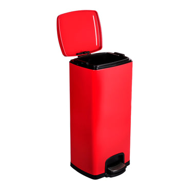 McKesson Trash Can 32 Quart / 8 gal. Red Metal Square (1223682_CS)
